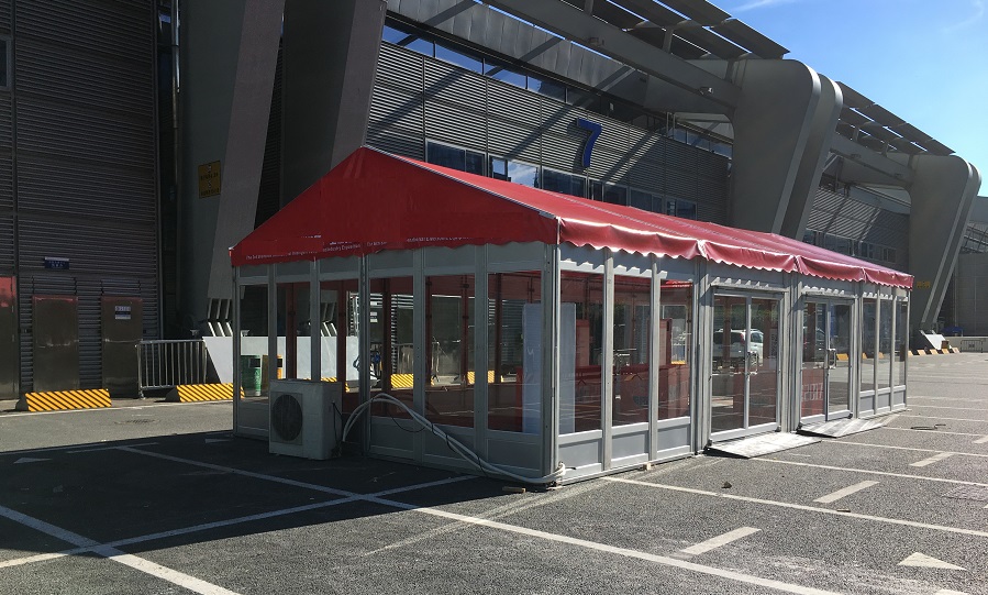 小型篷房-鋁合金外墻配玻璃門