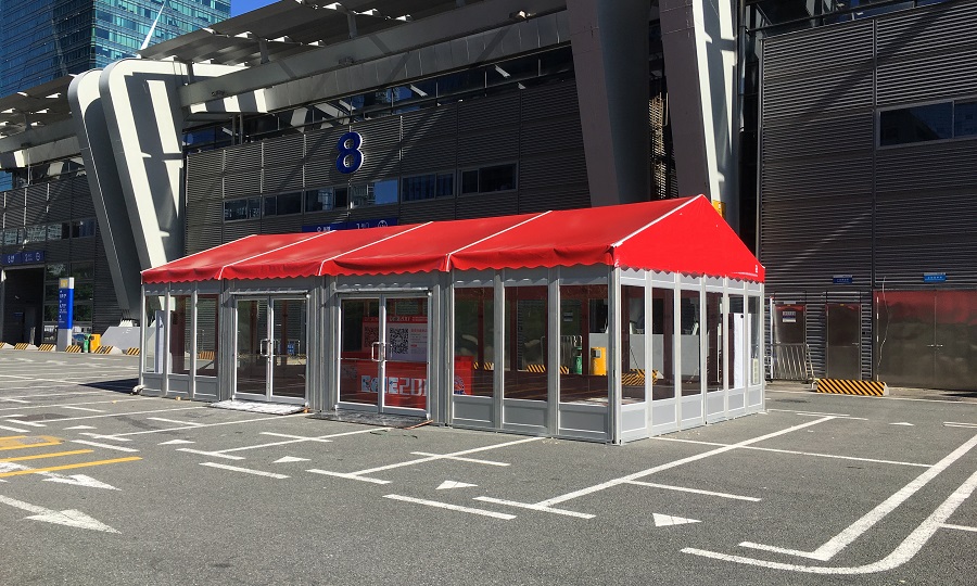 小型篷房-鋁合金外墻配玻璃門