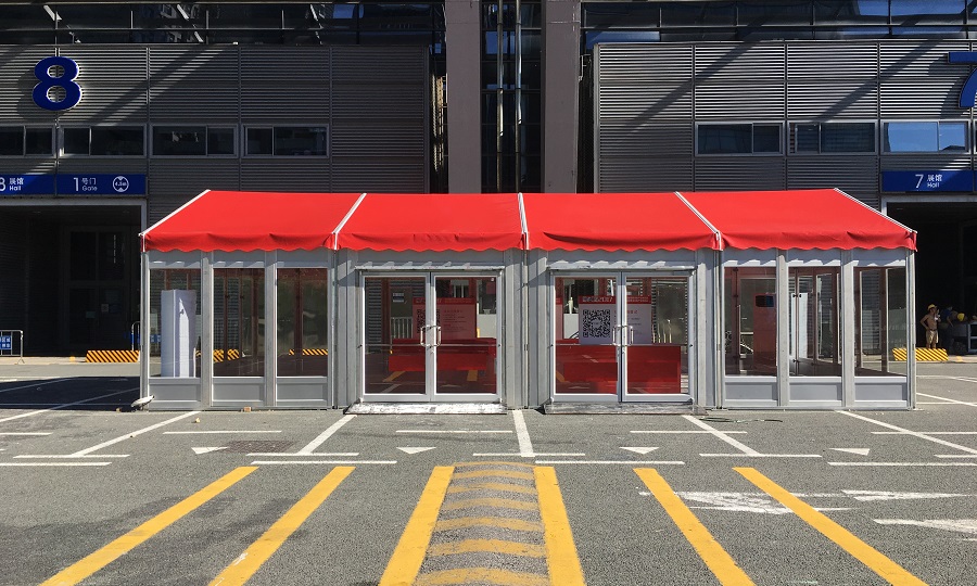 小型篷房-鋁合金外墻配玻璃門