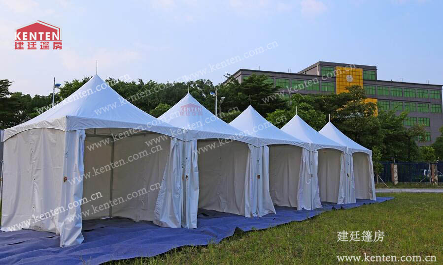 鋼纜式尖頂篷房