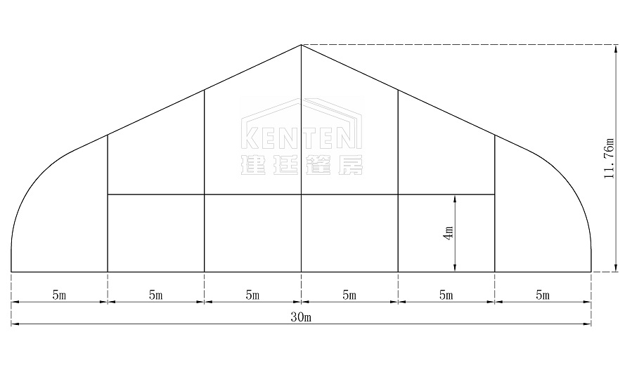 彎柱篷房結(jié)構(gòu)圖