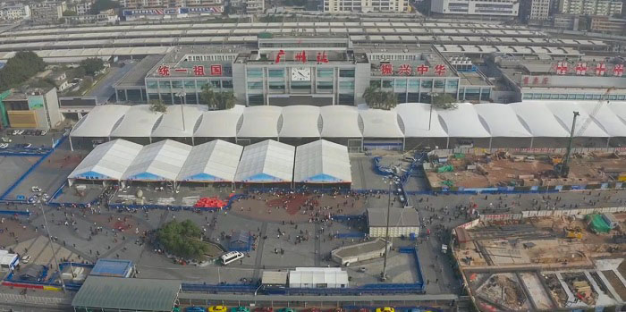 2020廣州火車站春運篷房搭建