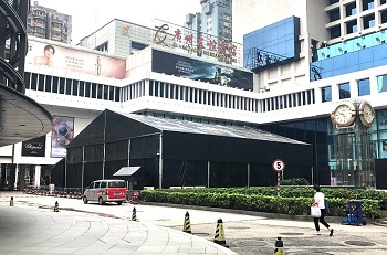 黑色活動篷房-跨度20x長度25x邊高4米